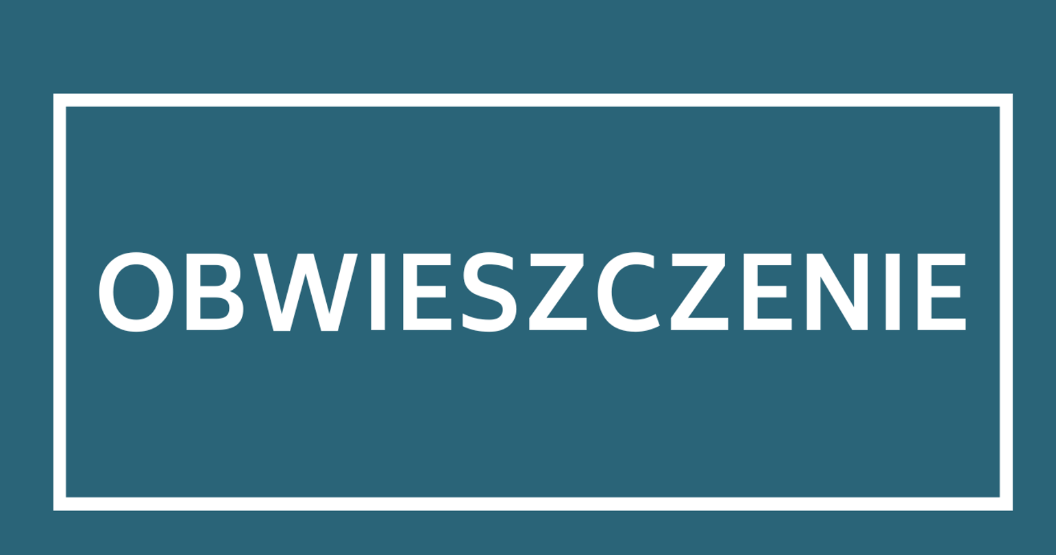 Zdjęcie: Obwieszczenie.